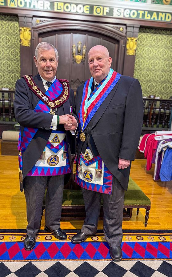 The First Grand Principal with Grand Superintendent Samuel Tremble